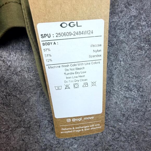 OGL Move Top Womens Small Green Icy Ponte Flap Collar Surplice Drawstring Tie - Picture 6 of 6